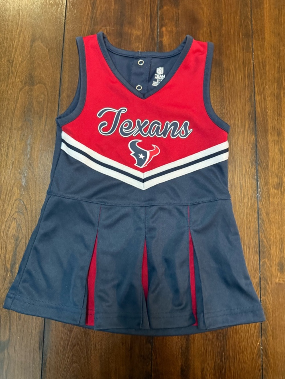 NFL Girls 2T Texans Red and Navy Cheer Tank Dress